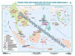 Bản đồ Phong trào giải phóng dân tộc ở các nước Đông Nam Á cuối thế kỉ XIX đầu thế kỉ XX